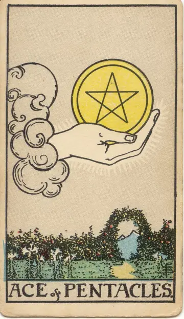 Lá Ace of Pentacles (Át Xu)