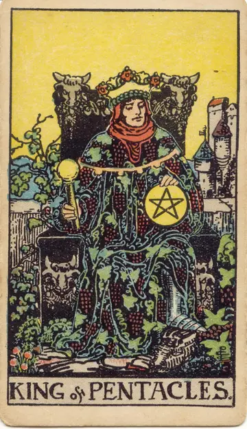 Lá King of Pentacles (Vua Xu)