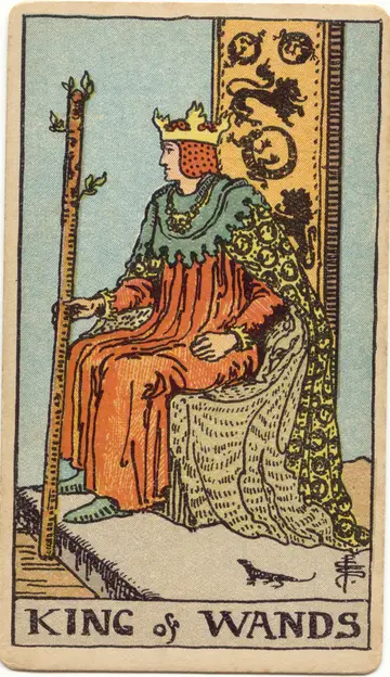 Lá King of Wands (Vua Gậy)