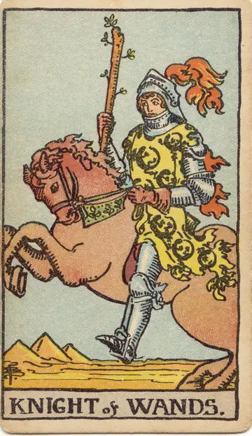 Lá Knight of Wands (Kỵ Sĩ Gậy)