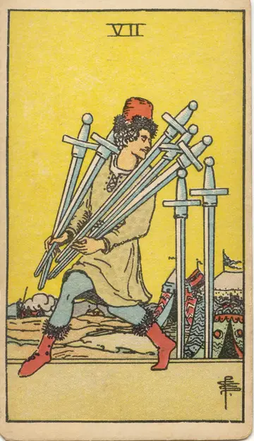 Lá Seven of Swords (Bảy Kiếm)