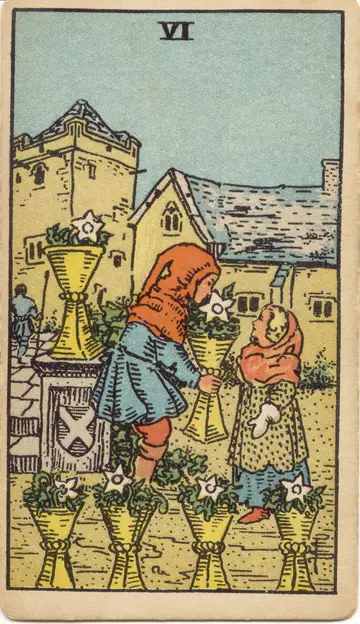 Lá Six of Cups (Sáu Cốc)
