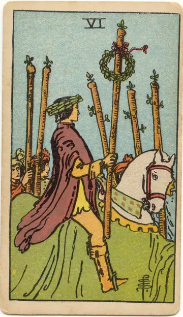 Lá Six of Wands (Sáu Gậy)