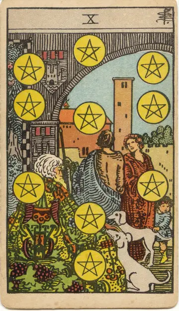 Lá Ten of Pentacles (Mười Xu)